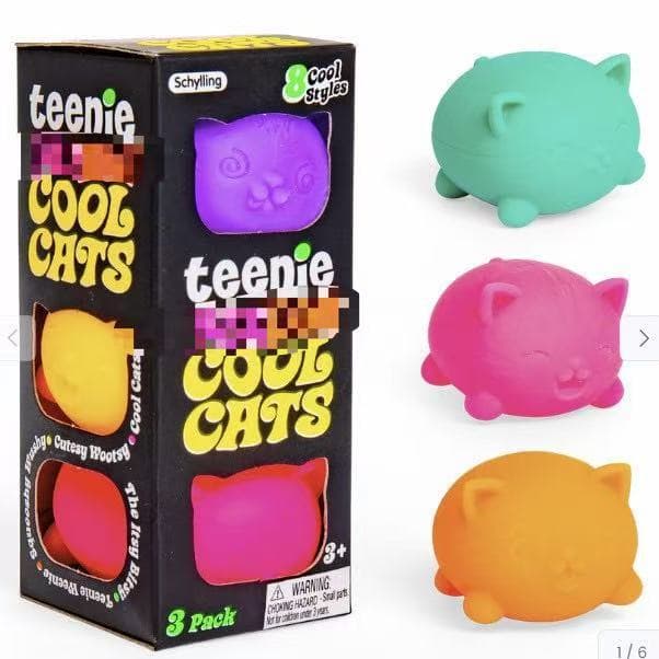 Cross-border New Arrival in Stock Cool Cats Squishy TPR Stress Relief Toy Wholesale