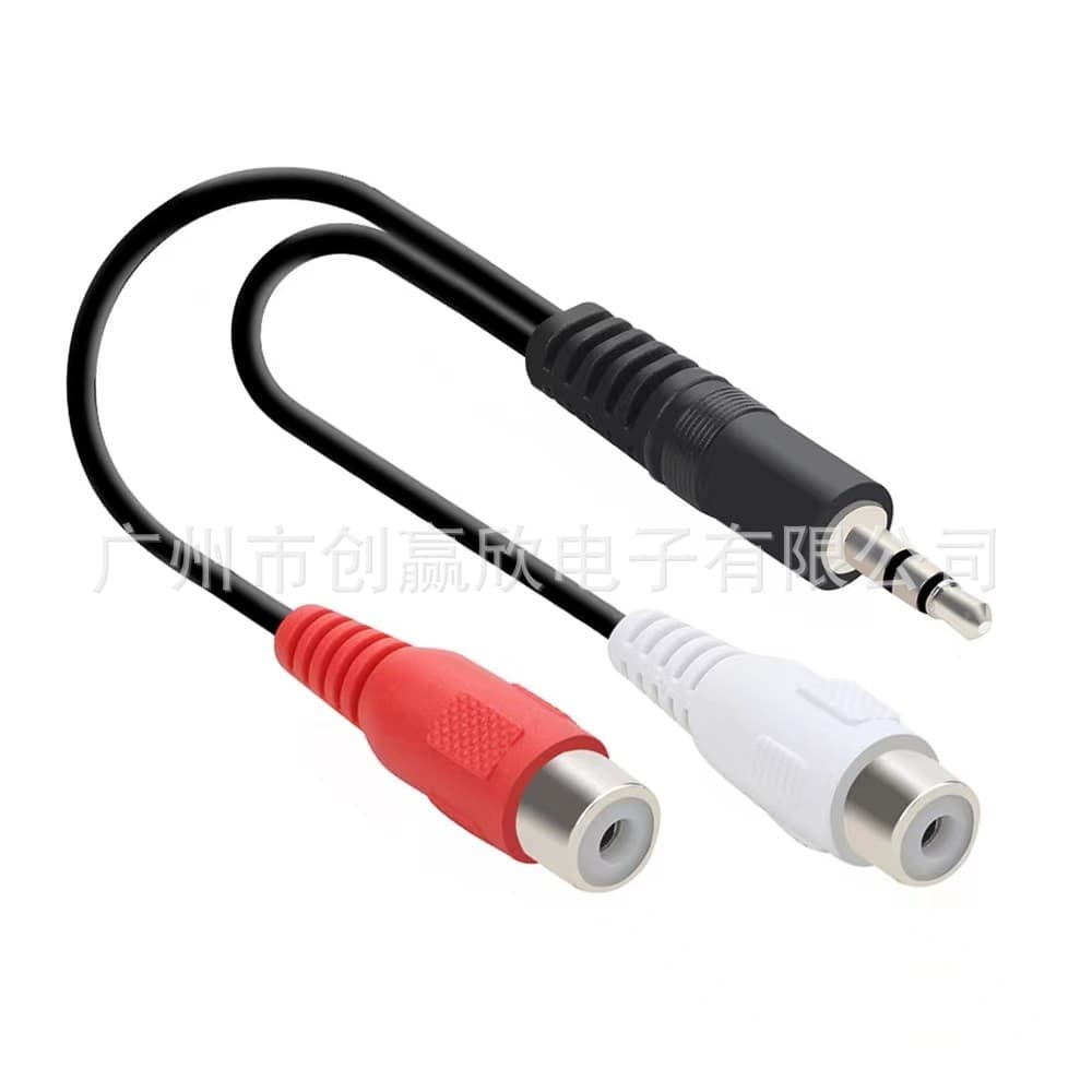 3.5mm Male to 2RCA Female Audio Extension Cable AV Cable 3.5mm to Dual RCA Audio Cable
