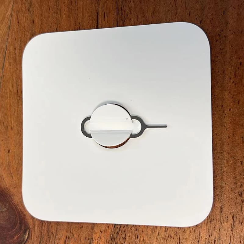 Factory direct paper card packaged stainless steel reset pin, phone accessory SIM ejector and removal tool.