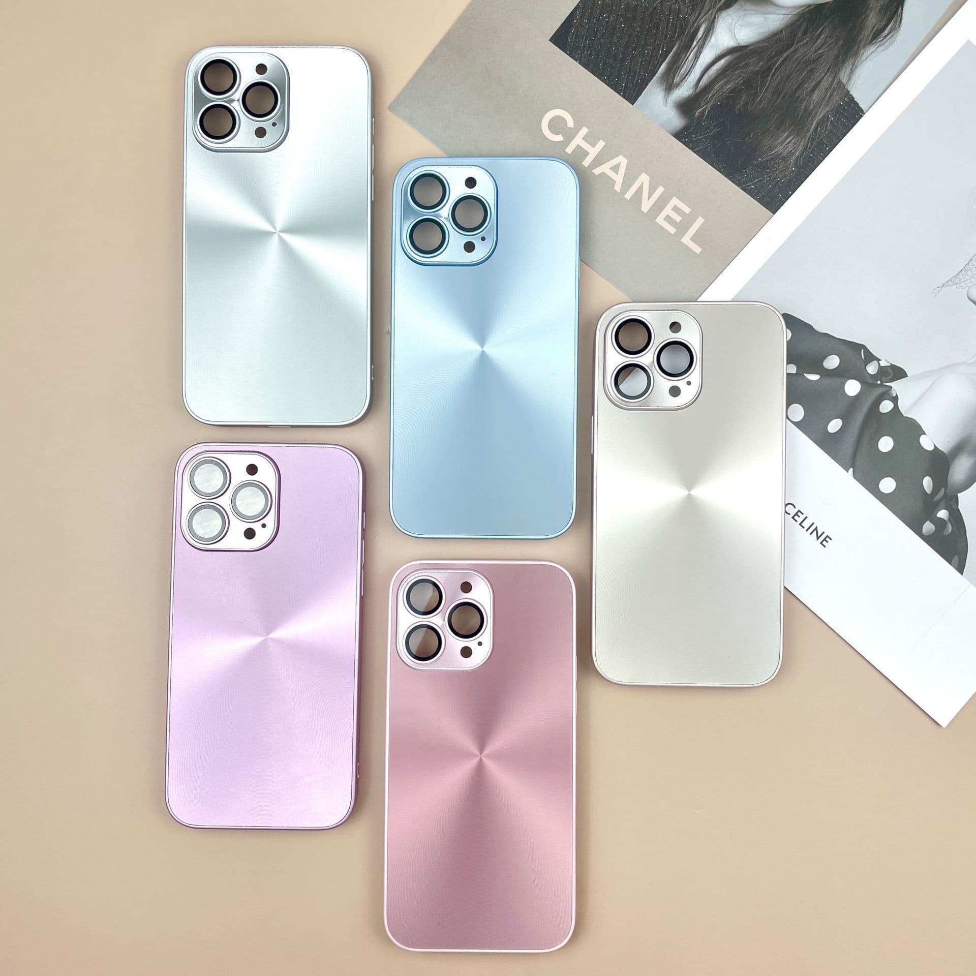 Premium Aurora Laser CD Pattern Compatible with iPhone 14 Apple 16 Pro Max Phone Case 15 Men Women 13 Simple