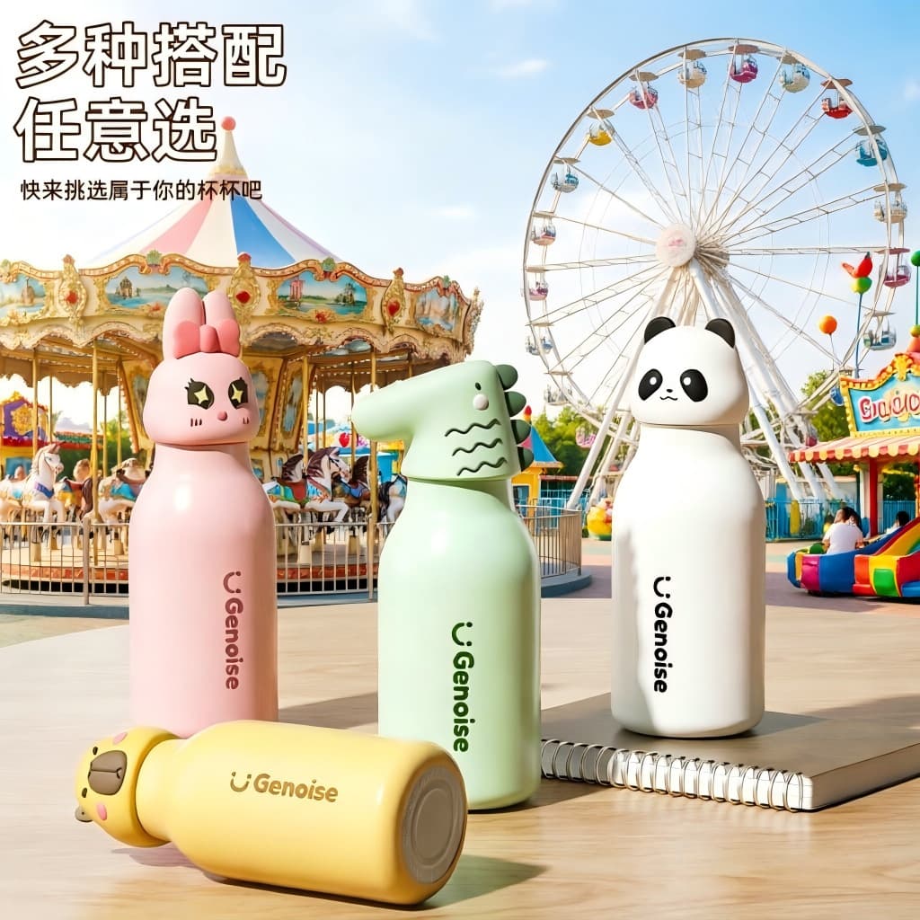 New High-Quality Double-Wall Vacuum Stainless Steel Insulated Mug Outdoor Portable Mini Water Bottle Leak-Proof Straw Cup