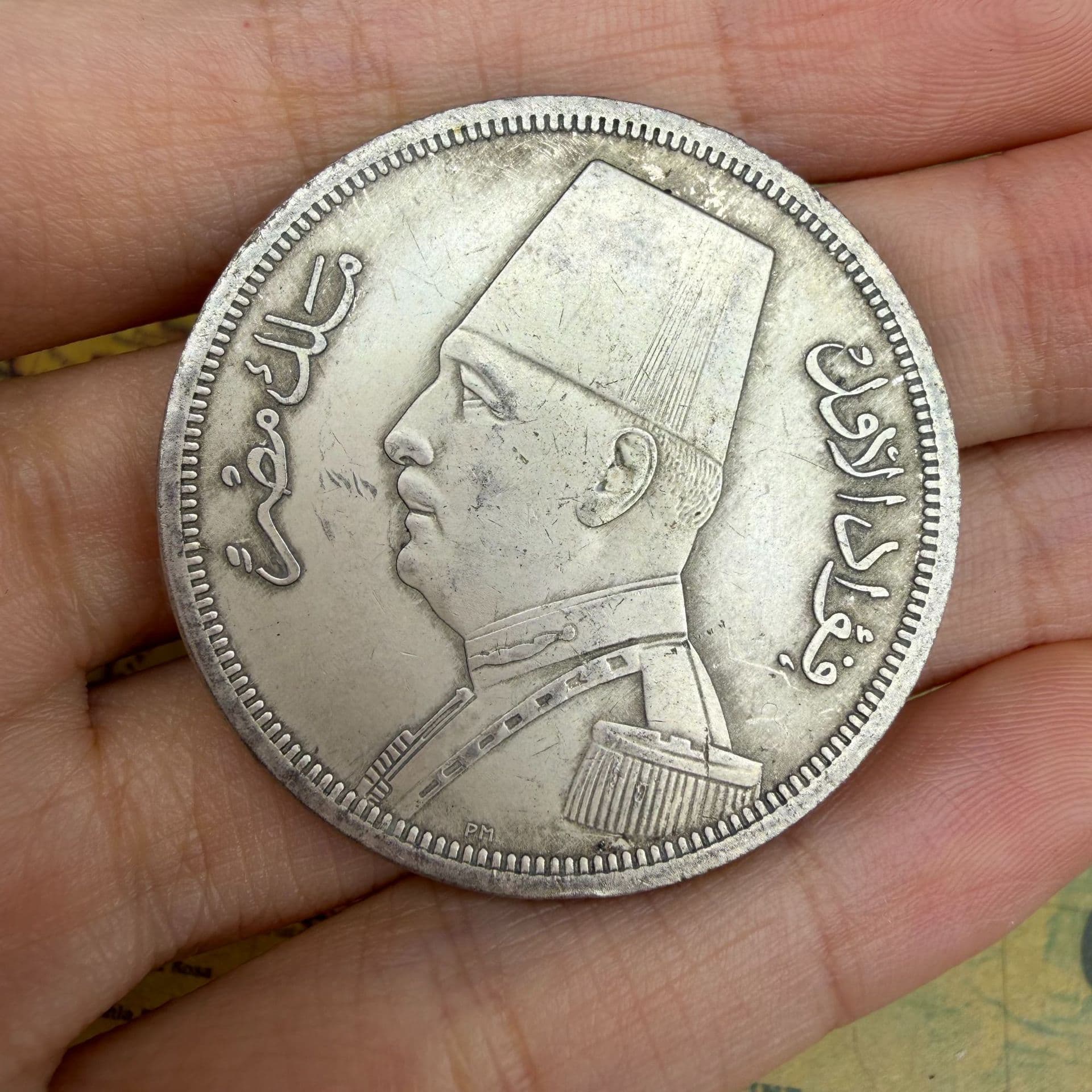 Egyptian King Farouk Profile Old Silver Dollar Coin Antique Collectible Wholesale from Manufacturer