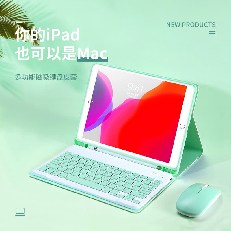 Compatible Bluetooth Keyboard Case for iPad 10.9 Air5, iPad 9 Wireless Leather Case with Pen Holder