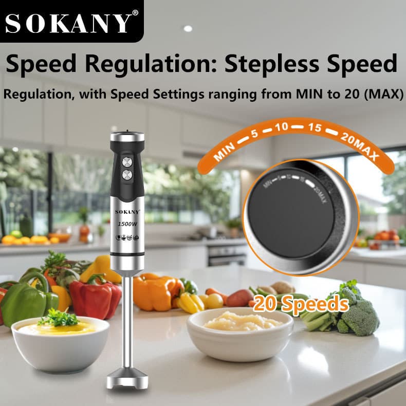 Cross-border Hand Blender Multi-function Food Processor Juicer Grinding Stick HAND BLENDER 02020 sokany