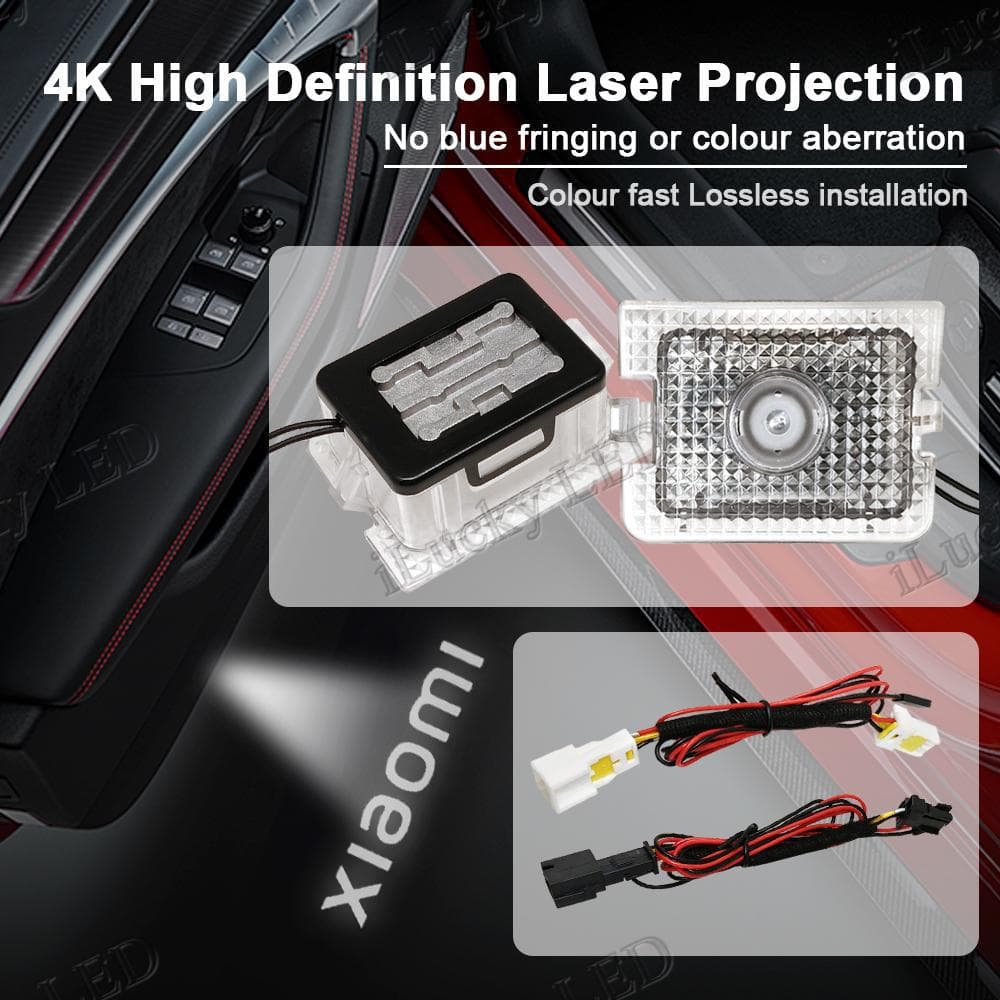 Three pattern welcome lights suitable for SU7 YU7 to enhance the car's style and atmosphere sensor floor lights