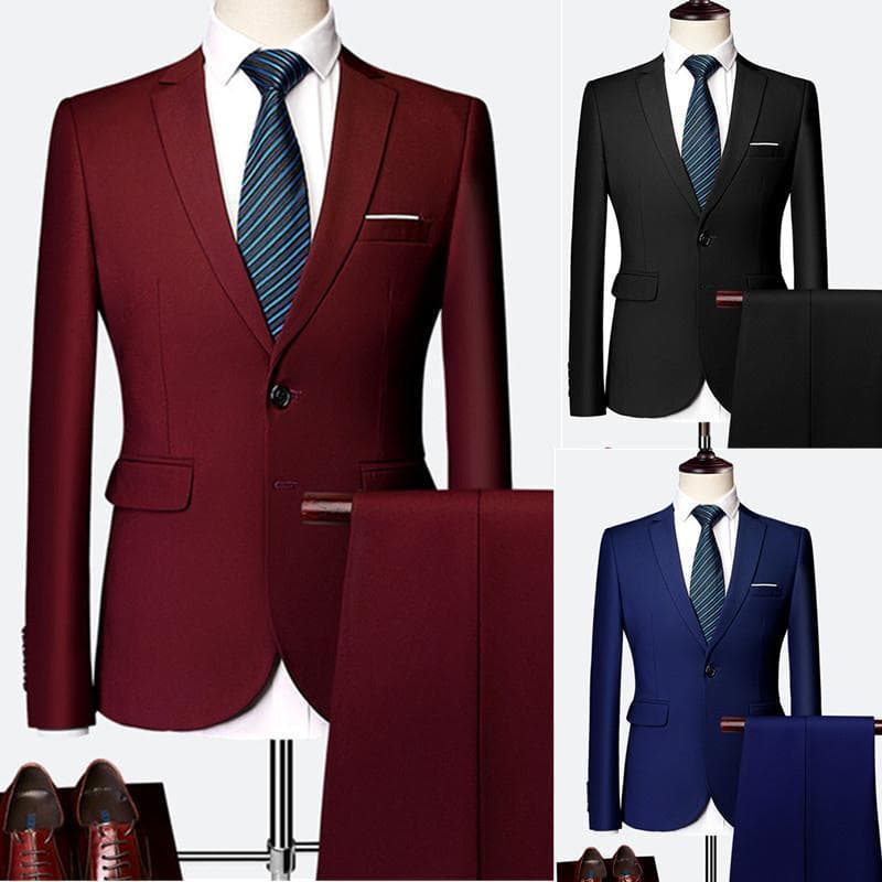Autumn Business Suit Set for Men, Plus Size, Big Size, Fat Guy, Business Blazer, Formal Jacket, Casual Coat
