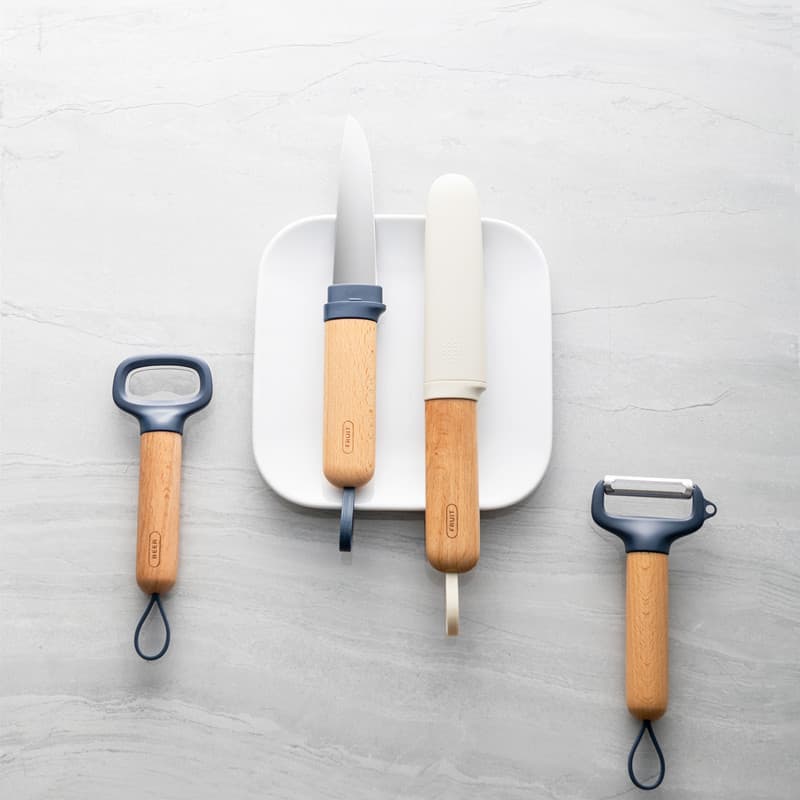 Home Fruit Knife 3-Piece Set Kitchen Baby Food Knife Stainless Steel Bottle Opener Peeler Fruit Knife Grater