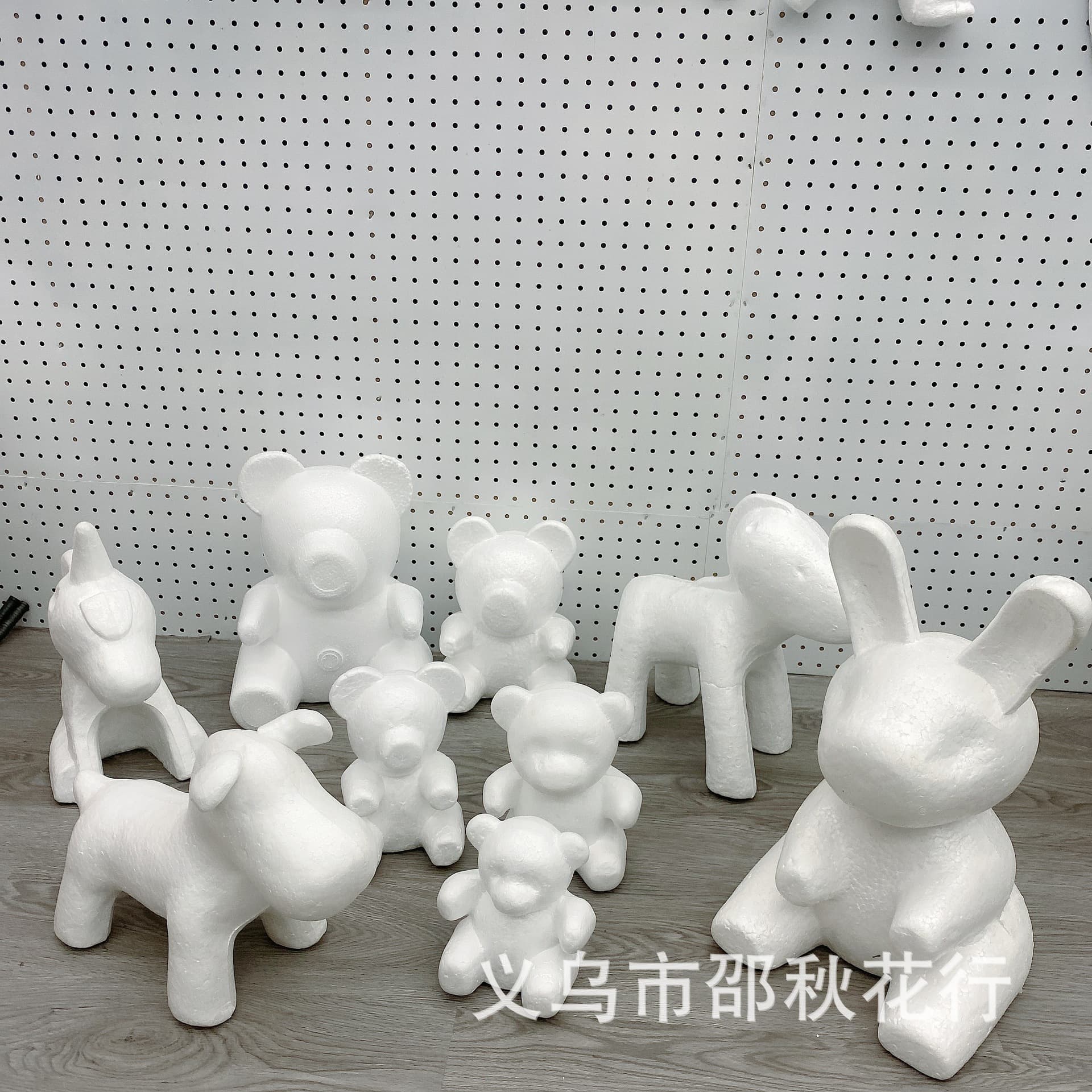 Foam Rose Bear White Blank Creative Valentine's Day Gift for Girlfriend Hugging Bear Core Multi-Style Supply Preserved Flowers