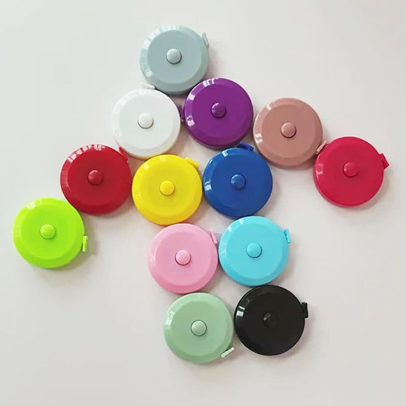 Colorful Mini Round Retractable Tape Measure 1.5m Advertising Logo Gift Measure Three-circumference Soft Tape