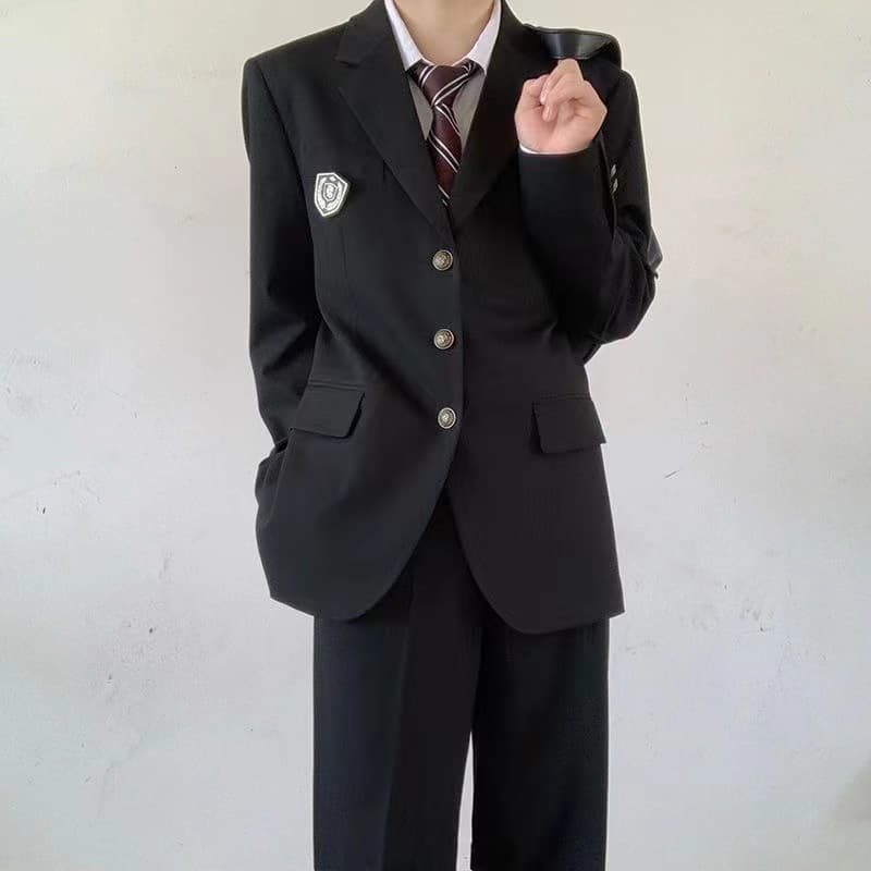 Factory direct shipping: DK Japanese style autumn/winter long suit jacket, men's student suit trousers, class uniform set.