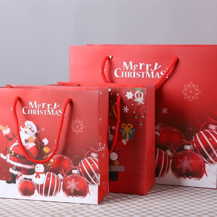 Benhu Cultural and Creative Christmas Gift Packaging Bags Colorful Gift Handbags for Friends Gift Bags Single Shots Will Not Be Delivered