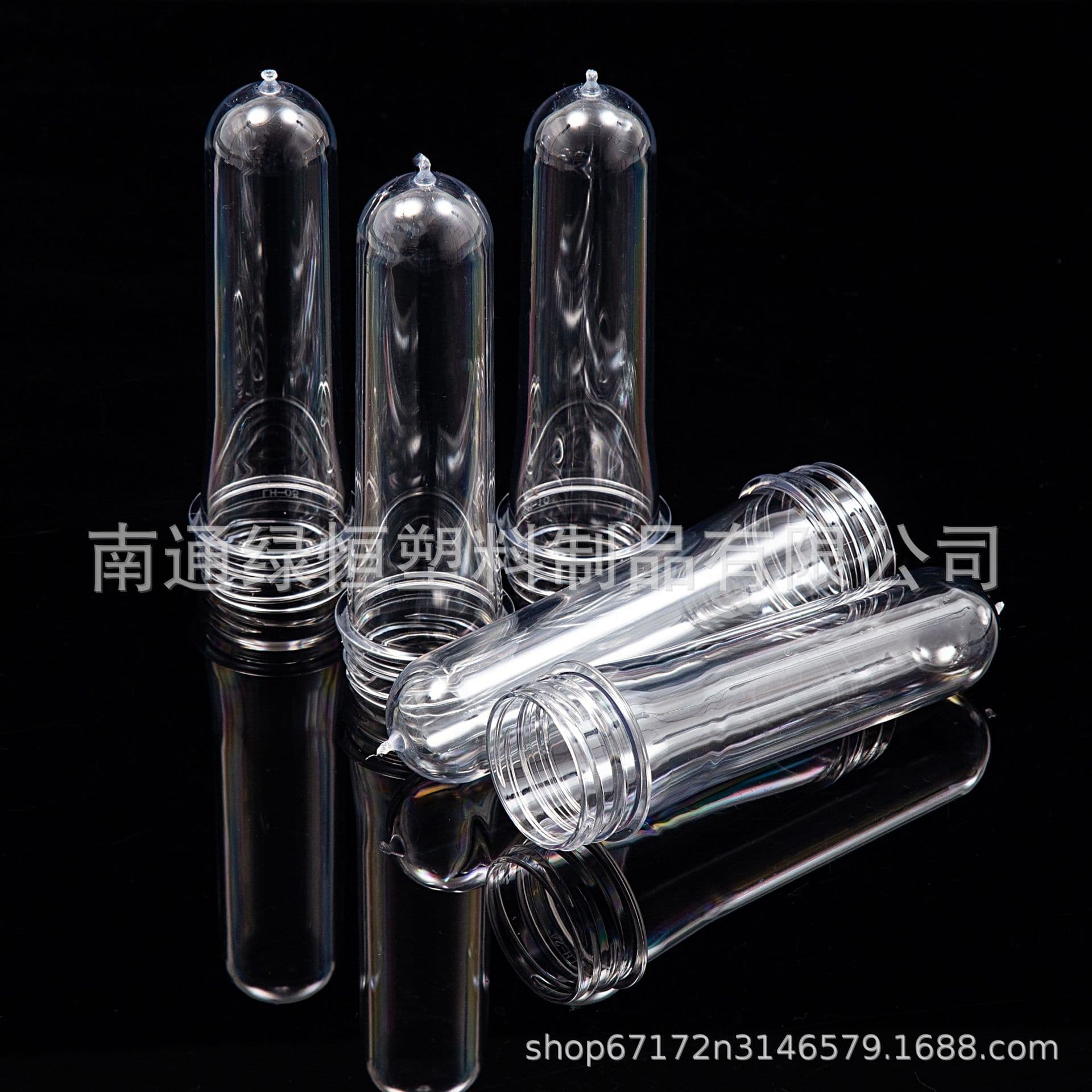 Virgin PET bottle preform for automotive glass water bottles, 38 Huiyuan neck finish, 37g 40g 47g, factory supply