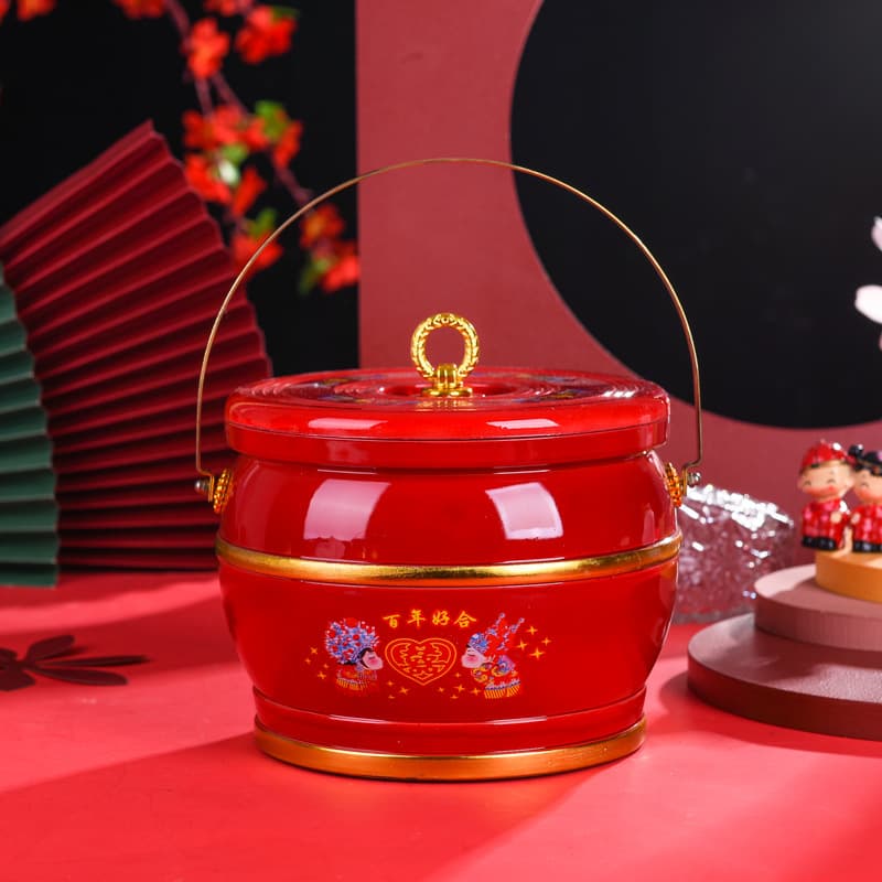 Bride's Dowry Descendants Bucket, Red Water Pail, Early Childbirth Noble Son Red Bucket, Descendants Treasure Bucket, Wedding Supplies Wholesale