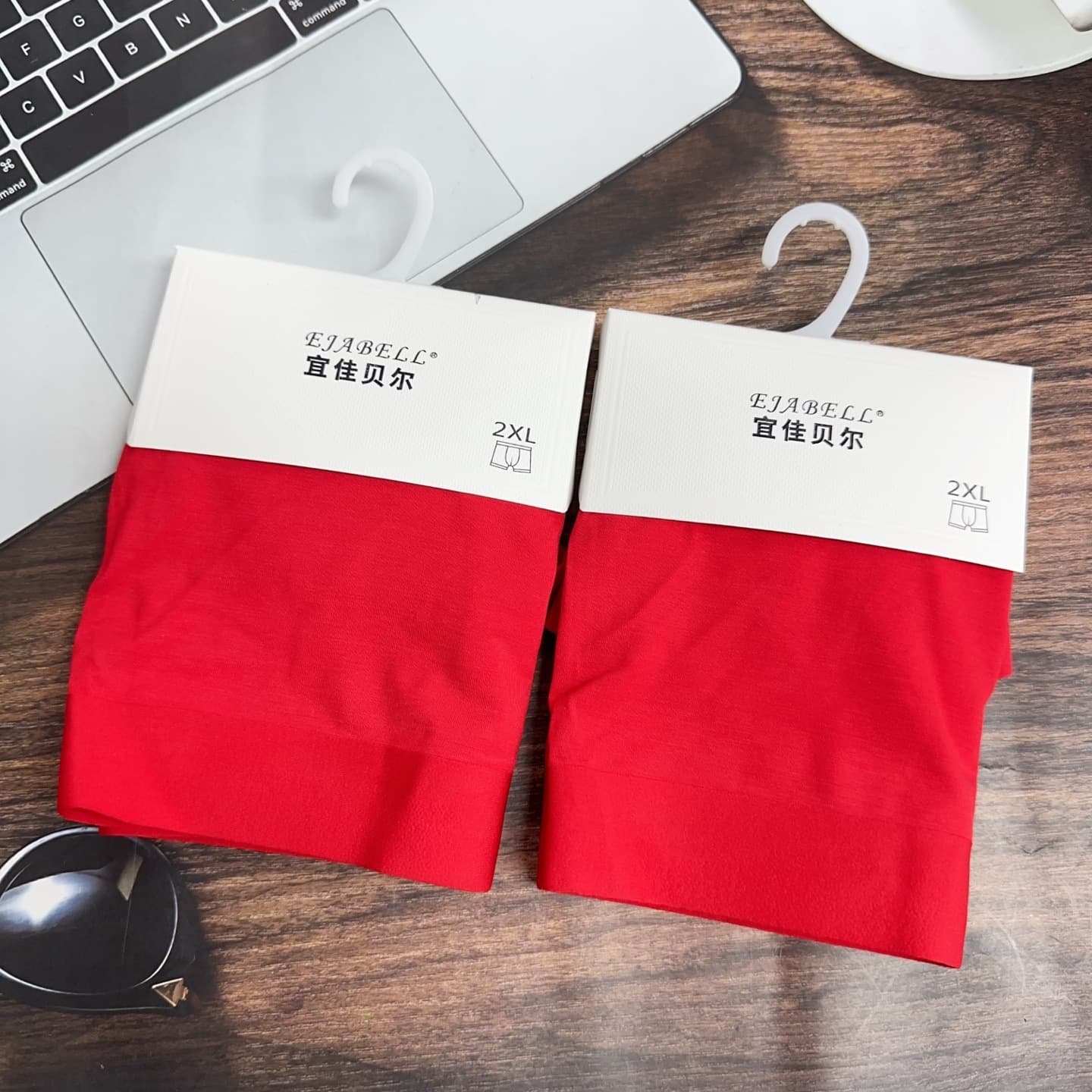 High quality bright red cardboard men's pants 80-count ultra-fine Lenzing Modal 10A mulberry silk antibacterial crotch zodiac year