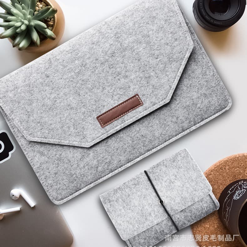 European and American style felt laptop bag, tablet case, customizable logo.