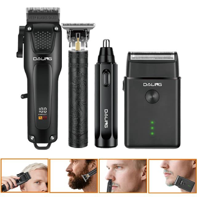DALING 9289 4-in-1 New Beauty Set Hair Clipper Electric Trimmer Shaver Bald Head