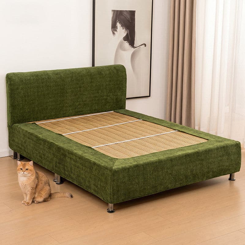 2026 New Style Bed Rail and Frame Cover, Old Bed Protector, Cat Scratch Resistant, Removable and Washable, Headboard and Bed Frame Renewal Tool