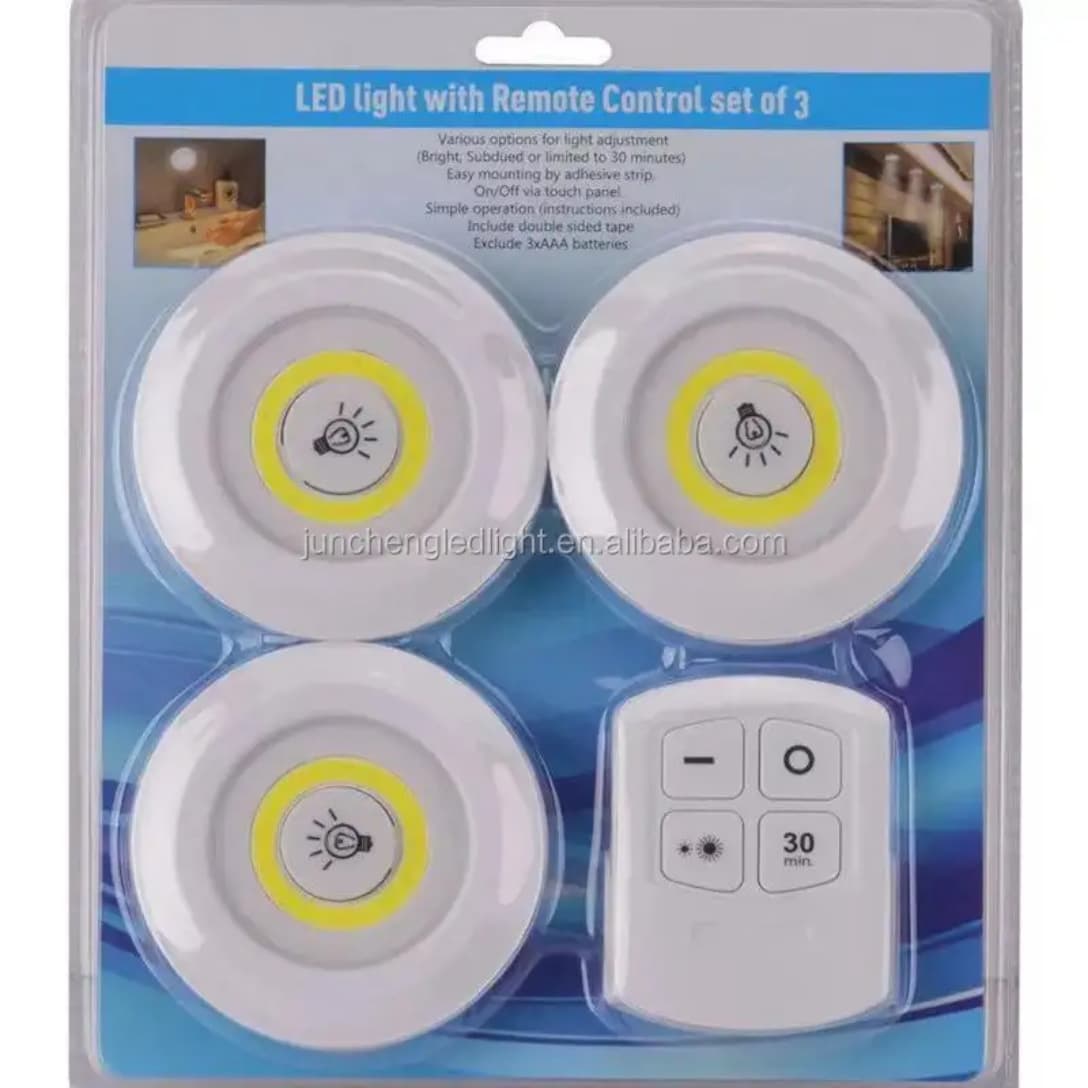 Bedside Night Light Creative COB Remote Control Tap Light Touch Lamp for Wardrobe Cabinet Night Light