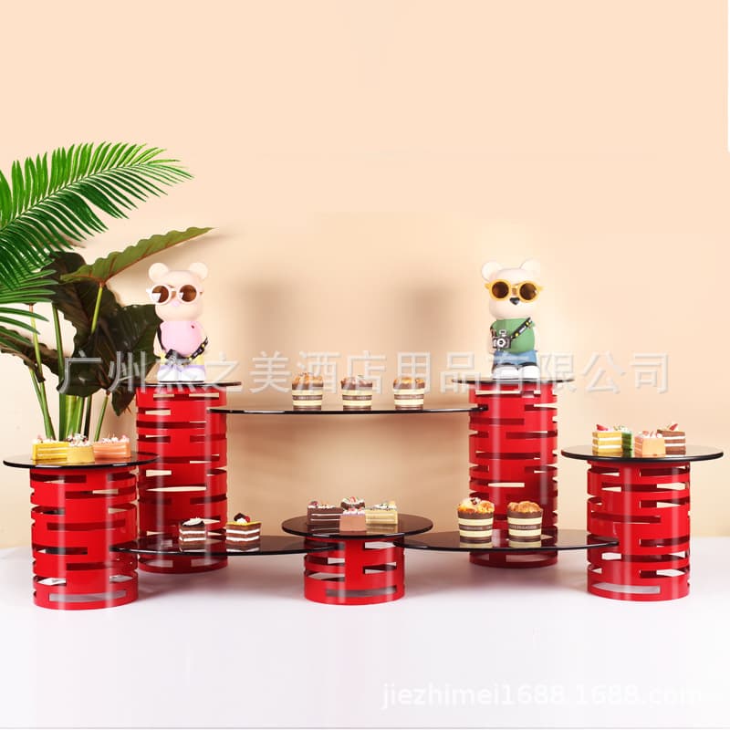 Stainless Steel Dessert Display Stand, Cake Stand, Buffet Tableware, Fruit Bowl Rack, Buffet Display Rack