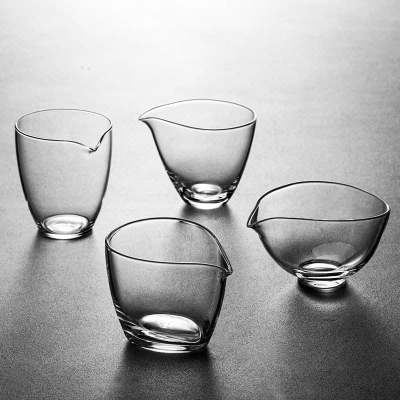 Thickened Glass Water Cup Fairness Cup, Transparent Home Use Tea Dividing Cup, Gongfu Tea Set Divider, High Borosilicate Fairness Cup