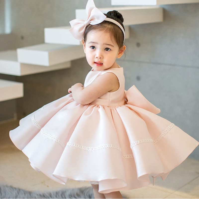 Baby Girl's 1st Birthday Dress Princess Tutu Skirt Korean Style Elegant Dress for 1-2-3 Year Old Birthday