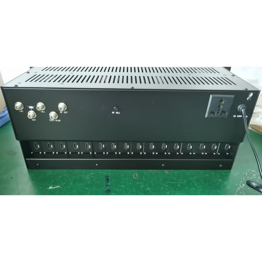 16/24 Channel Adjacent Channel TV Modulator TV System HDMI/AV to RF Analog Modulator