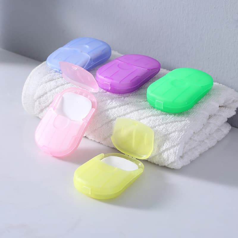 Hotel travel soap flakes boxed soap flakes hand washing soap paper outdoor disposable soap flakes portable mini