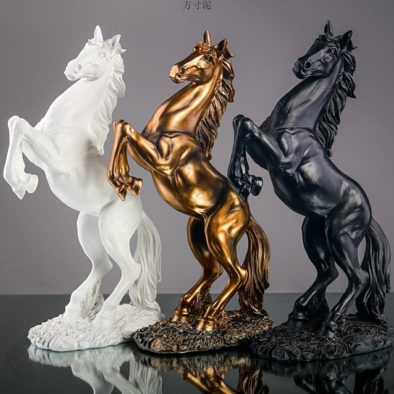 Soaring Horse Resin Decorative Horse Ornament for Entryway Desk, High-End Living Room Ornament, Abstract Art Ornament, Amazon