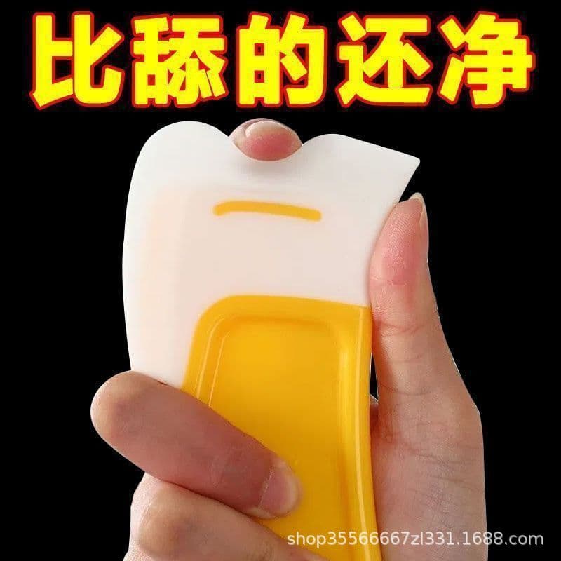 New Baking Scraper Kitchen Cleaning Soft Spatula for Removing Grease/Stains from Pots/Stovetops (Silicone Cleaning Spatula)