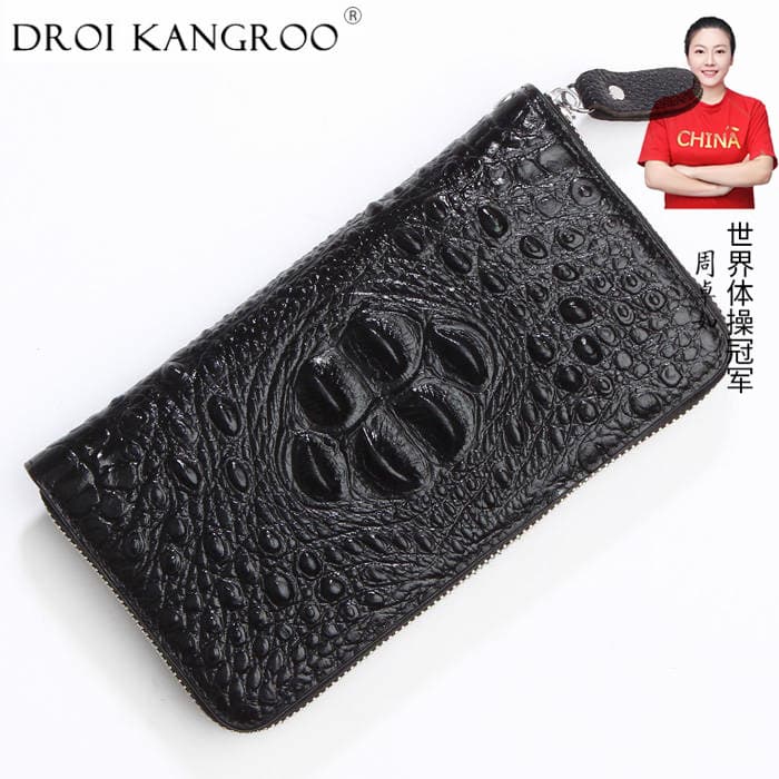 Top-grain cowhide men's wallet new trendy embossed live stream special business multi-card handbag