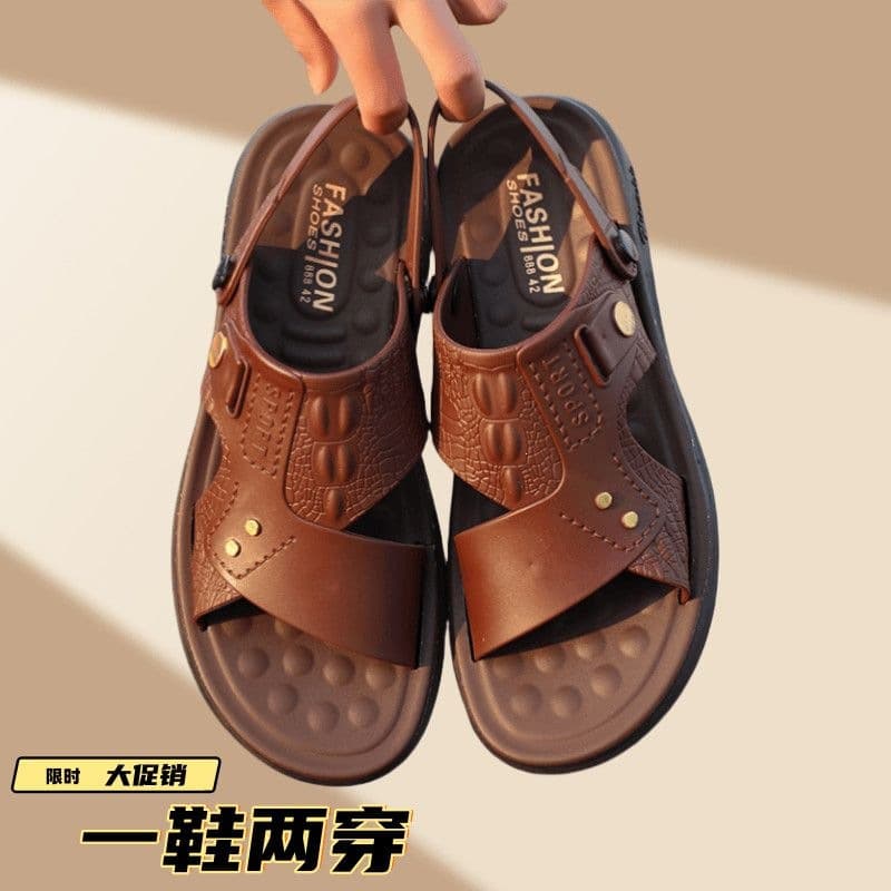 Men's new sandals summer dad sandals men's cheap going out men's sandals one shoe two wear anti-slip driving
