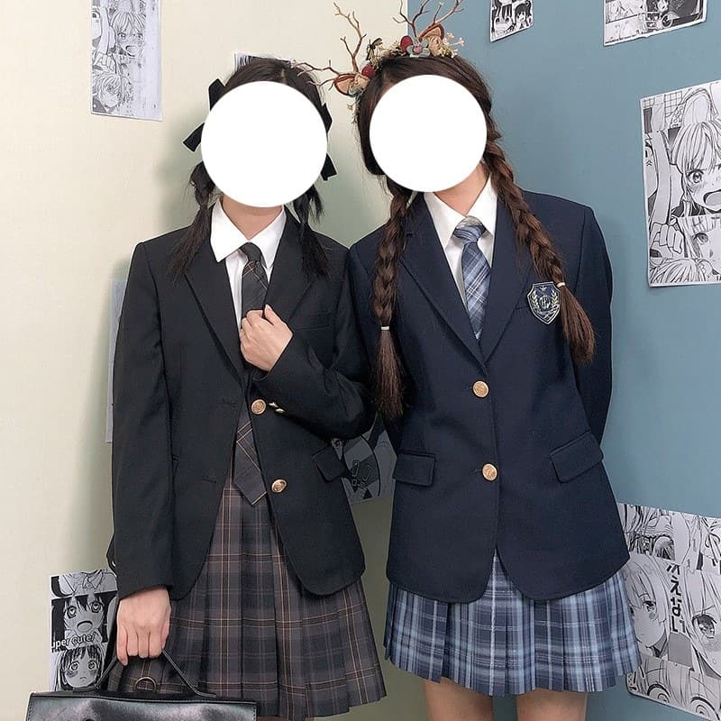 JK uniform long suit set, autumn and winter school style black coat, female student class uniform, school uniform, Japanese style