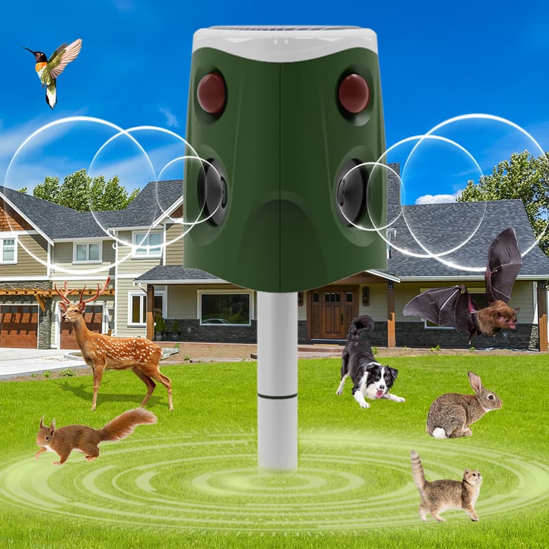 Cross-border hot-selling ultrasonic mouse repeller, waterproof voice multi-functional bird repeller, bird repeller, outdoor bird repeller