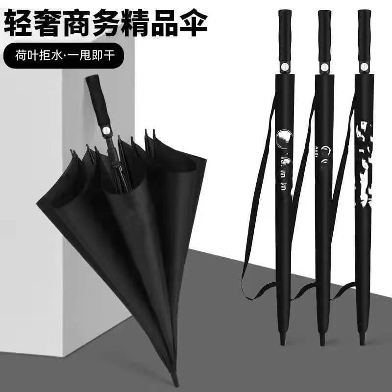 27-Inch Custom Extra Large Car Logo Golf Umbrella, Straight Shaft Long Umbrella for Three People, Storm-Resistant All-Weather Large Umbrella
