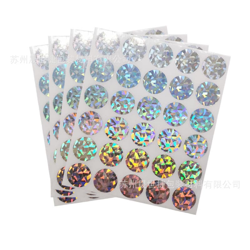 Scratch-off Film Coating Stickers, Scratch-off Game Stickers, Scratch Coating Diamond Holographic Round 25mm 1 Inch