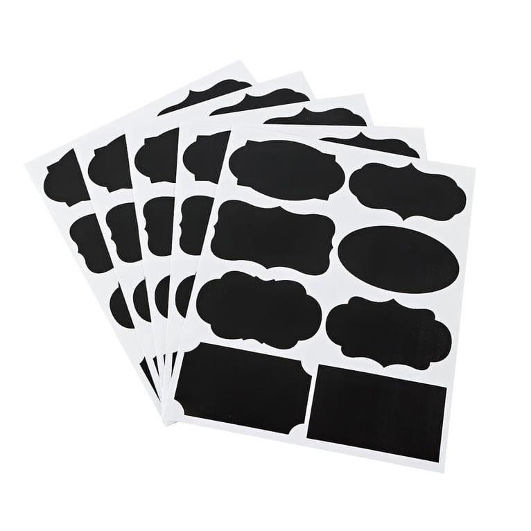 PVC irregular shape black label waterproof label affixed to blackboard paper label affixed to self-adhesive PVC label