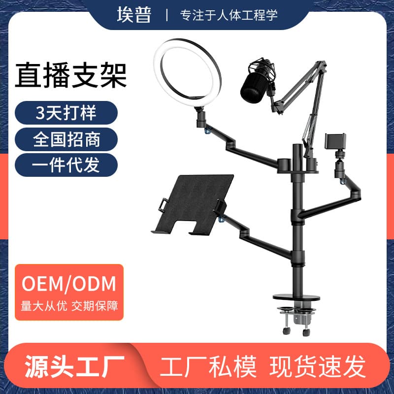 Epp custom manufacturer wholesale desktop laptop game stand Internet celebrity Douyin live broadcast light microphone stand