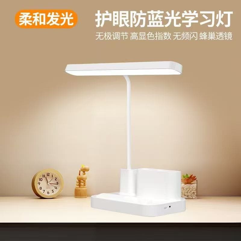 LED cross-border desk lamp for eye protection and study, special pen holder for college students, dormitory bedroom bedside lamp, charging and long battery life