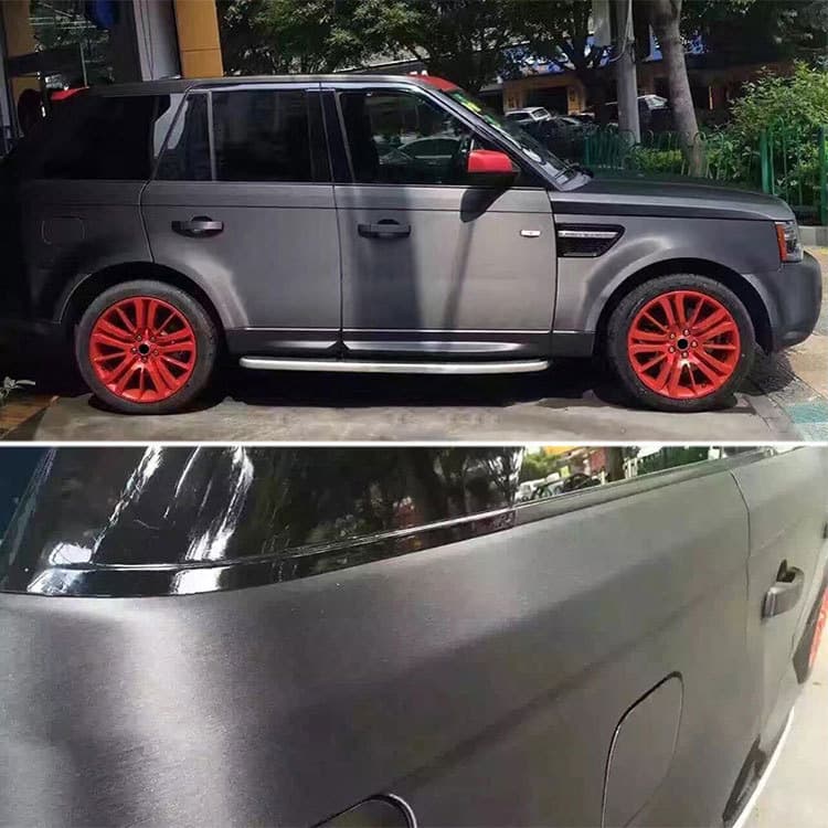 AliExpress Hot Selling Car Color Change Film Brushed Silver Sticker Metallic Car Sticker Brushed Black Full Car Wrap Film Color Change Film