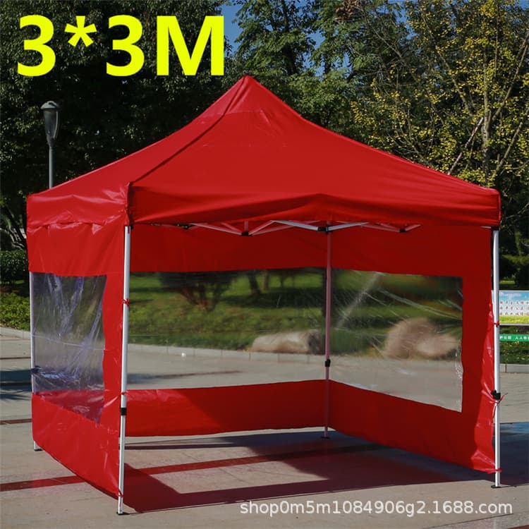 Fabric Billboard Tent Canopy Four-Corner Folding Exhibition Shelter Outdoor Car Sunshade Night Market Retractable Tent Umbrella Sidewall