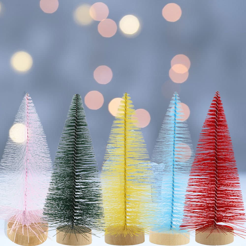 New Mini Christmas Tree, Christmas Home Decor, Colorful Pine Needle Tree, Small Simulation Christmas Tree Desktop Ornament