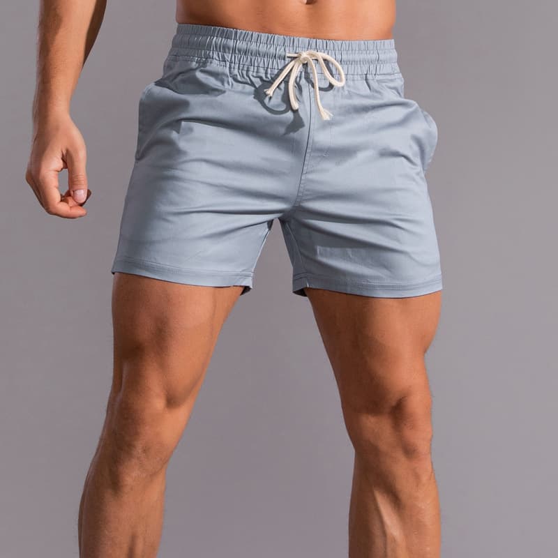Pure Cotton Shorts For Men Casual Sports Pants Trendy Four Part Beach Pants Quick Dry Breathable Recreational