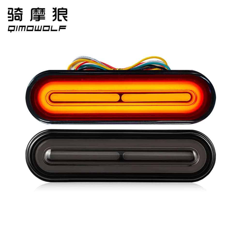 10-80V suitable for electric bikes and motorcycles, 60 LED dual-color combination taillights, sequential turn signals, brake lights