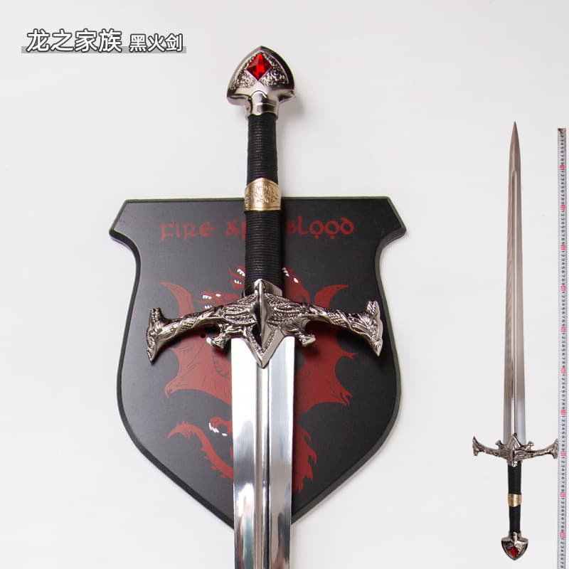 Game of Thrones, House of Dragons, King Aegon the Conqueror's Sword, Blackfire Sword, Dark Sister Weapon, Unedged