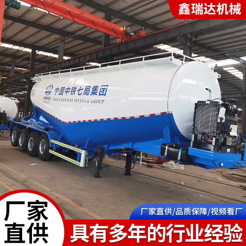 Cross-border export bulk cement tanker fly ash mortar transport semi-trailer tank rear dump semi-trailer tank