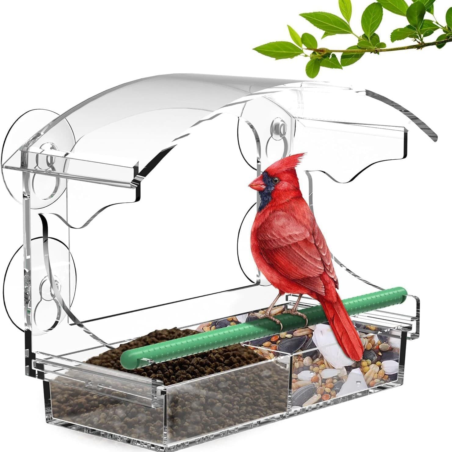 Acrylic Bird Feeder Hanging Transparent Wild Bird Feeder Pet