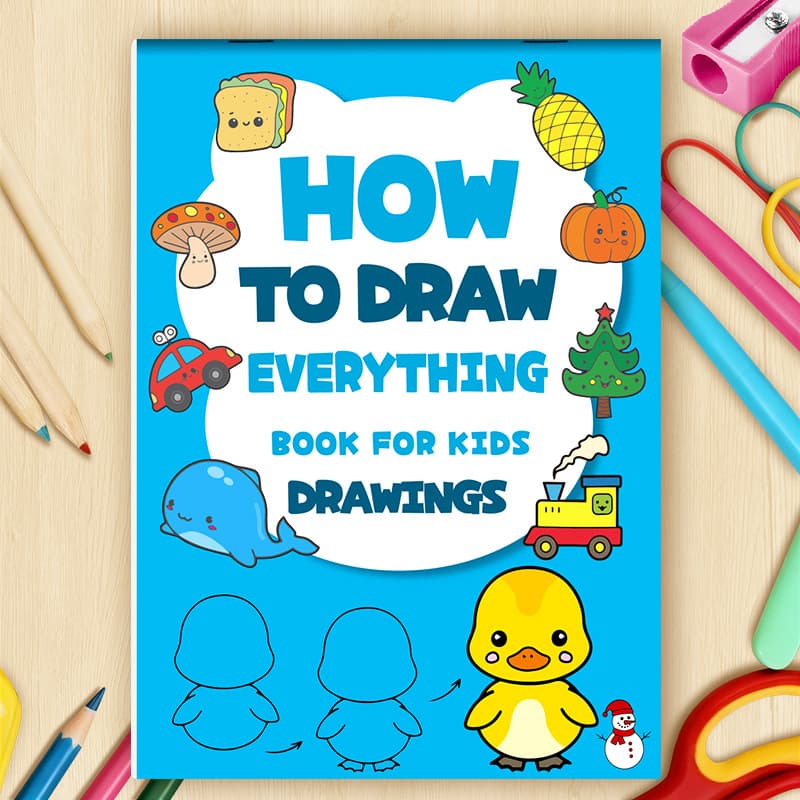 Cross-Border Bestseller: How to Draw Everything Coloring Book, 32 Pages, Draw