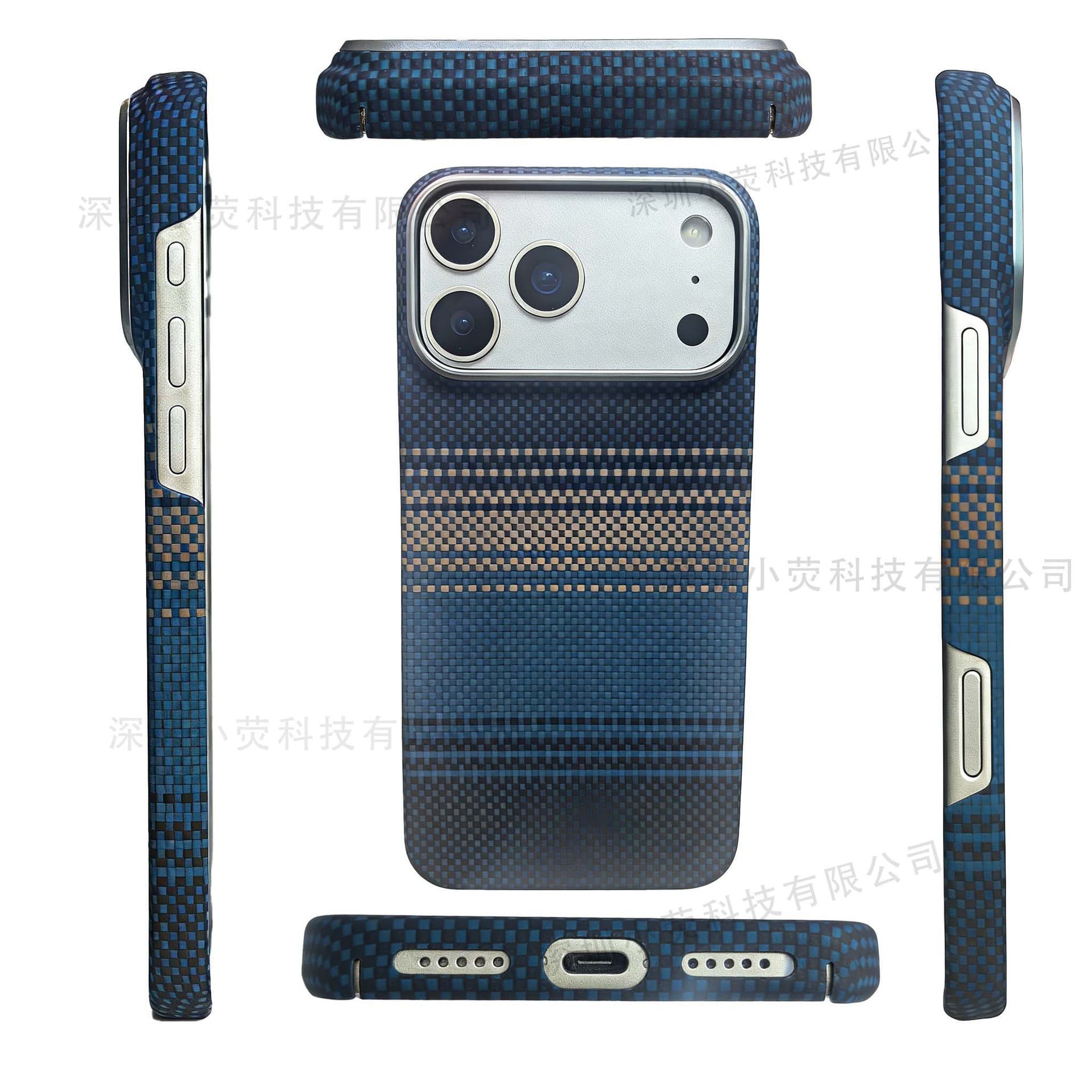 Compatible with iPhone 17 Pro Max Genuine Kevlar Phone Case, 17 Pro Authentic Aramid Fiber 16 Pro Max
