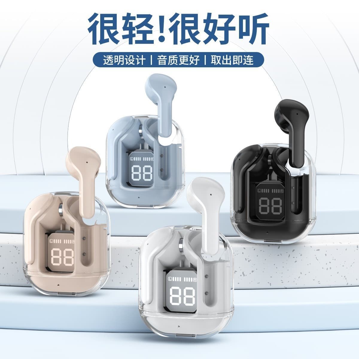 Cross-border Air31 Wireless Transparent Gen 1 Bluetooth Earbuds Transparent Gen 2 Earbuds Hk3 Bluetooth Earbuds Air39
