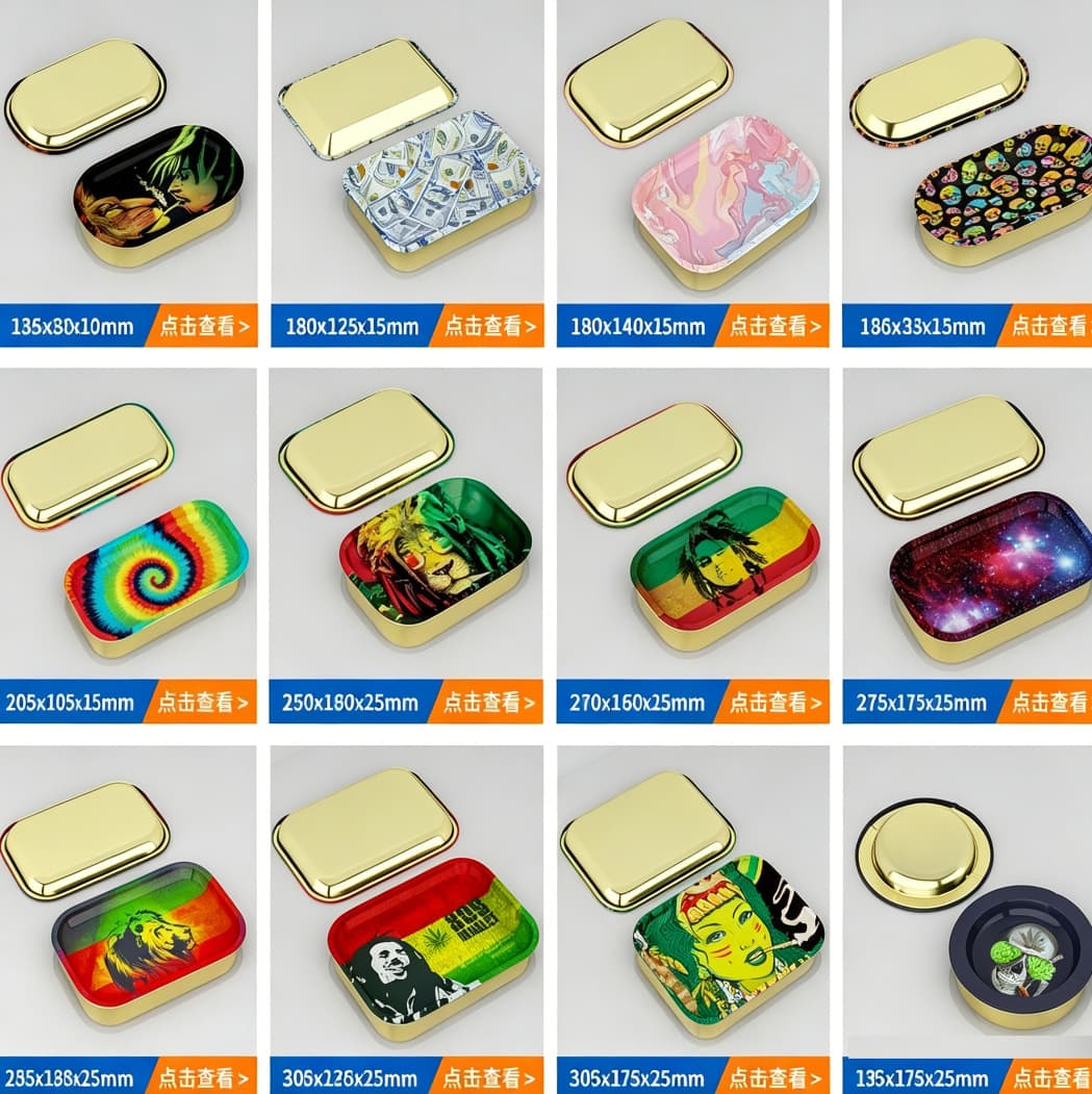Wake Tobacco operating tray 180*125*15mm tinplate cigarette tray 28 silk single-sided white pink cigarette tray